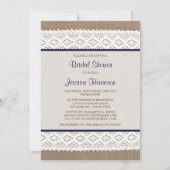 Rustic Burlap en  Vrijgezellenfeest met witte lens Kaart (Voorkant)