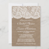 Rustic Burlap en Vrijgezellenfeest met witte lens Kaart (Voorkant)