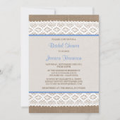 Rustic Burlap en  Vrijgezellenfeest met witte lens Kaart (Voorkant)