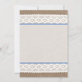 Rustic Burlap en  Vrijgezellenfeest met witte lens Kaart (Achterkant)