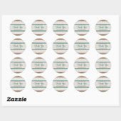 Rustic Burlap en  Vrijgezellenfeest met witte lens Ronde Sticker (Vel)