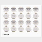 Rustic Burlap en  Vrijgezellenfeest met witte lens Ronde Sticker (Vel)