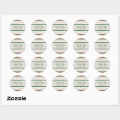 Rustic Burlap en Vrijgezellenfeest met witte lens Ronde Sticker (Vel)