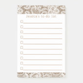 Rustic Burlap en White Lace Post-it® Notes (Voorkant)
