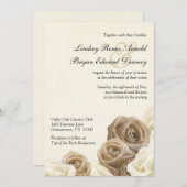 Rustic Burlap Flowers Rozen Weddenschap Kaart (Voorkant / Achterkant)