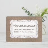 Rustic Burlap Fun Bridesmaid Kaart (Staand voorkant)