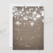 Rustic Burlap Glows Stars Merry Kerstfoto Feestdagenkaart (Achterkant)