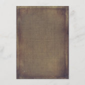 Rustic Burlap Gold Confetti Lace Wedding Details Informatiekaartje (Achterkant)