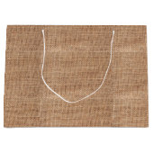 Rustic Burlap Groot Cadeauzakje (Voorkant)