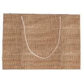 Rustic Burlap Groot Cadeauzakje (Achterkant)