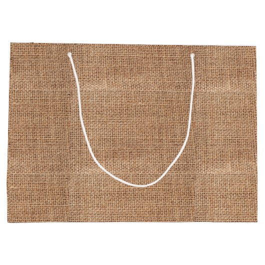 Rustic Burlap Groot Cadeauzakje (Achterkant)