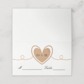 Rustic Burlap Heart | Trouwplaatskaarten Plaatskaartje (Buitenkant ongevouwen)