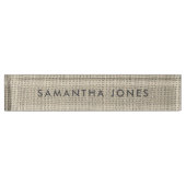 Rustic Burlap Hessian Classic Personalized Naambordje (Voorkant)