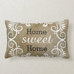 Rustic Burlap Home Sweet Home Kussen