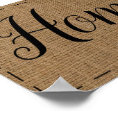 Rustic Burlap Homemade Country Decor Poster (Hoek)