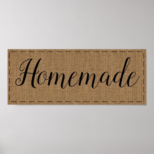 Rustic Burlap Homemade Country Decor Poster (Voorkant)