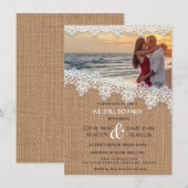 Rustic burlap kant foto WE ZEGGEN NOG STEEDS JA Ui Kaart (Voorkant / Achterkant)