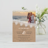 Rustic burlap kant foto WE ZEGGEN NOG STEEDS JA Ui Kaart (Staand voorkant)