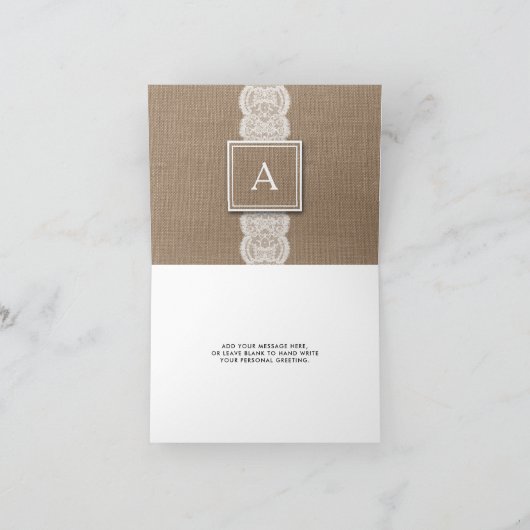 Rustic Burlap & Lace | 3 Aankondiging van de geboo (Binnen)