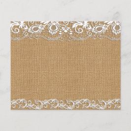Rustic Burlap & Lace Effect Scrapbook Paper