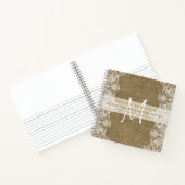 Rustic Burlap Lace Gardeners Journal  Notitieboek (Binnen)