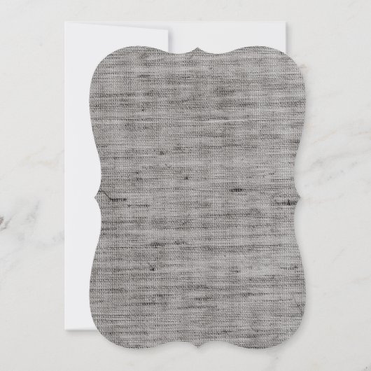 Rustic Burlap Lace Gray Bridal Shower Kaart (Achterkant)