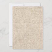 Rustic Burlap & Lace Sunflower Retirement Party Kaart (Achterkant)