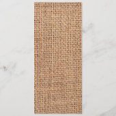 Rustic Burlap Lace Twine Country Wedding Programme Programmakaart (Achterkant)