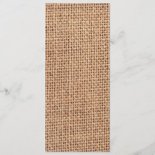 Rustic Burlap Lace Twine Country Wedding Programme Programmakaart (Achterkant)