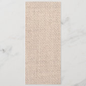 Rustic Burlap Lace Twine Sunflower Wedding Program Programmakaart (Achterkant)