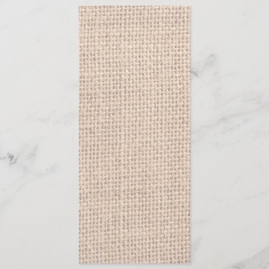 Rustic Burlap Lace Twine Sunflower Wedding Program Programmakaart (Achterkant)