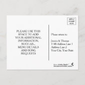 Rustic Burlap &  Lace Wedding RSVP Uitnodiging Briefkaart (Achterkant)