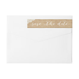 Rustic Burlap & Lace Wedding Save the Date