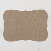 Rustic Burlap "Log alsjeblieft ons huwelijksgastbo Kaart (Achterkant)