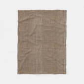 Rustic Burlap-look Brown Printed Background Fleece Deken (Voorkant)