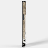 Rustic Burlap look en Flourish Monogram Case-Mate iPhone Case (Achterkant / Rechts)