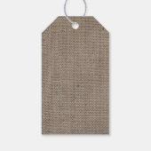 Rustic Burlap Mason Jar Baby shower Cadeaulabel (Achterkant)