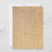 Rustic Burlap Mason Jar Baby shower Kaart (Achterkant)