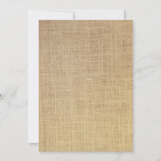 Rustic Burlap Mason Jar Baby shower Kaart (Achterkant)