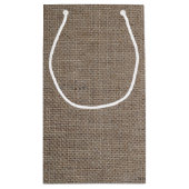 Rustic Burlap Mason Jar Baby shower Klein Cadeauzakje (Achterkant)