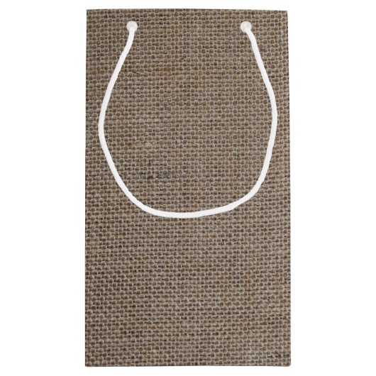 Rustic Burlap Mason Jar Baby shower Klein Cadeauzakje (Achterkant)