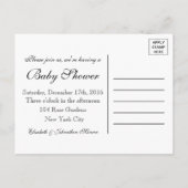 Rustic Burlap Mason Jar Baby shower Uitnodiging Briefkaart (Achterkant)