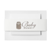 Rustic Burlap Mason Jar Baby shower Uitnodigingen Wikkel (Voorkant Voorbeeld)