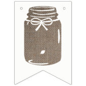 Rustic Burlap Mason Jar Baby shower Vlaggetjes (Tweede vlag)