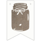 Rustic Burlap Mason Jar Baby shower Vlaggetjes (Eerste vlag)