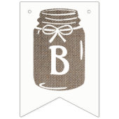 Rustic Burlap Mason Jar Baby shower Vlaggetjes (Derde vlag)