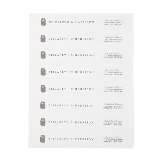 Rustic Burlap Mason Jar Wedding (Vel)