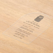 Rustic Burlap Mason Jar Wedding Acryl Uitnodigingen (Laagn)
