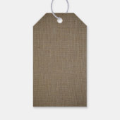 Rustic Burlap Mason Jar Wedding Cadeaulabel (Achterkant)