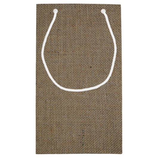 Rustic Burlap Mason Jar Wedding Klein Cadeauzakje (Achterkant)